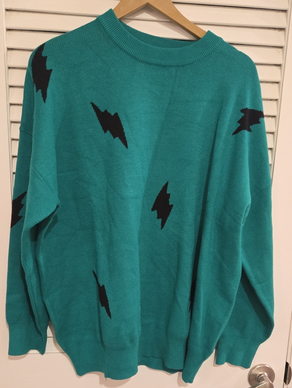 NWOT First Love Crewneck Sweater with Lightning sz XL